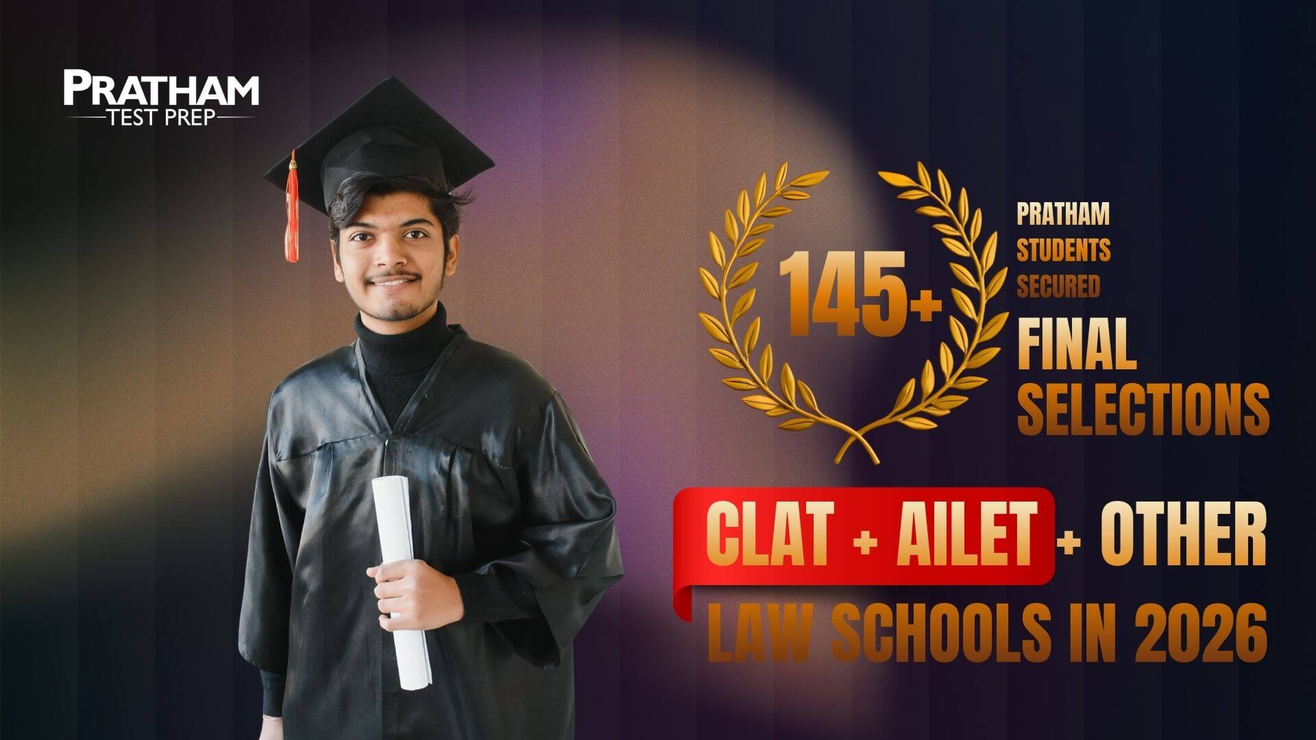 Student holding degree for CLAT and AILET