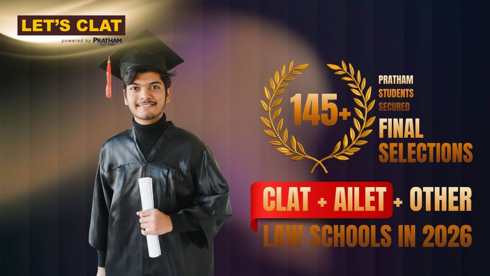 Student holding degree for CLAT and AILET